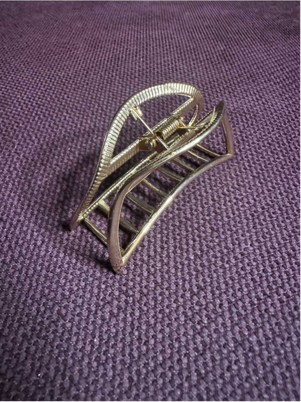 Gold Metal Hair Claw Clip